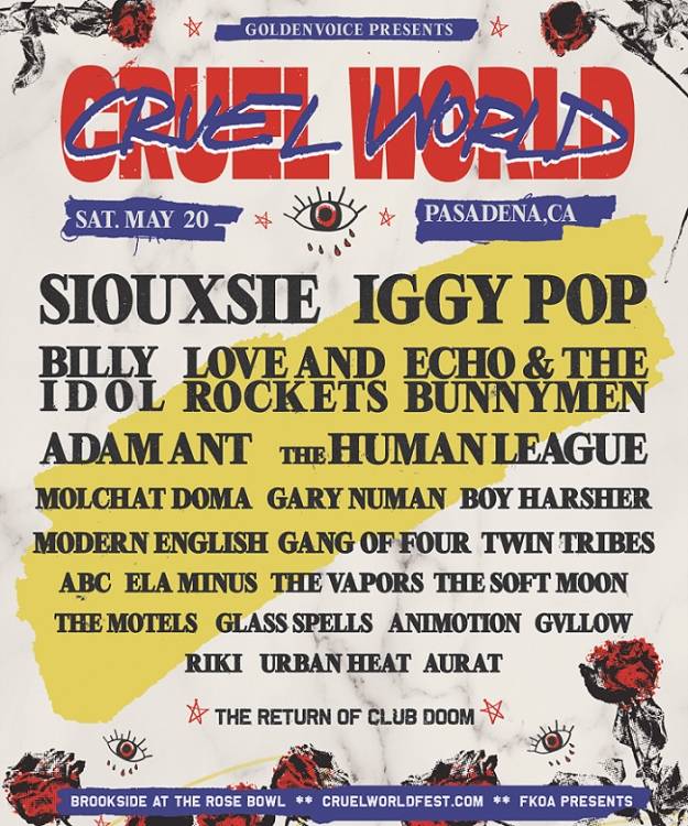 Cruel World Fest 2023 Lineup, Rose Bowl Pasadena / Los Angeles