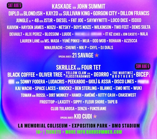 Hard Summer 2024 Tickets! Los Angeles